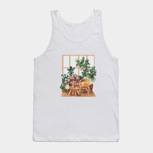 Interior jungle watercolor illustration Tank Top